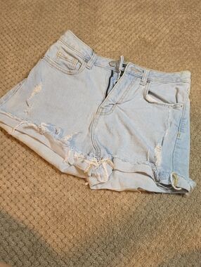 wild fable Light Blue Distressed Denim Shorts